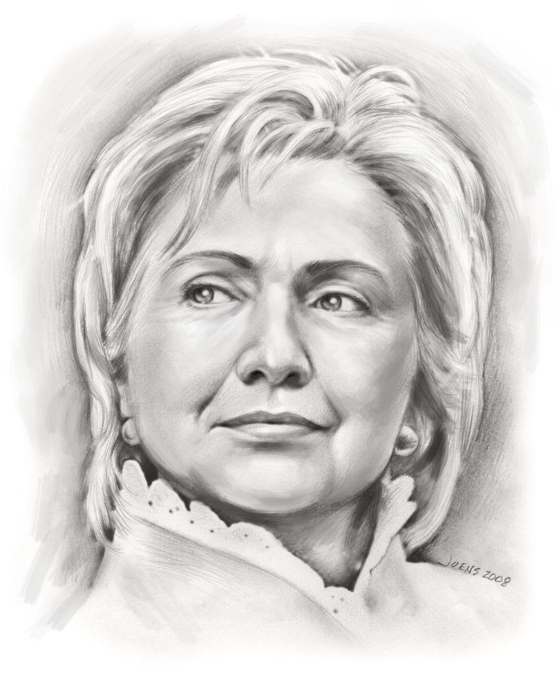 806x992 Hillary Clinton Drawing Photo Drawing Skill - Hillary Sketch