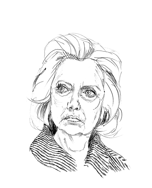 500x618 Hillary Clinton Drawing Pic Drawing Skill - Hillary Sketch
