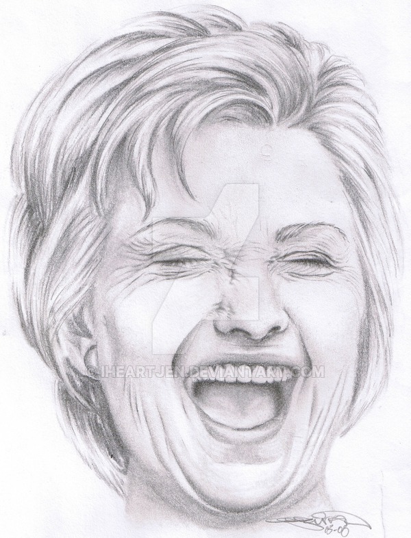 600x786 Hillary Clinton Drawing Sketch Drawing Skill - Hillary Sketch