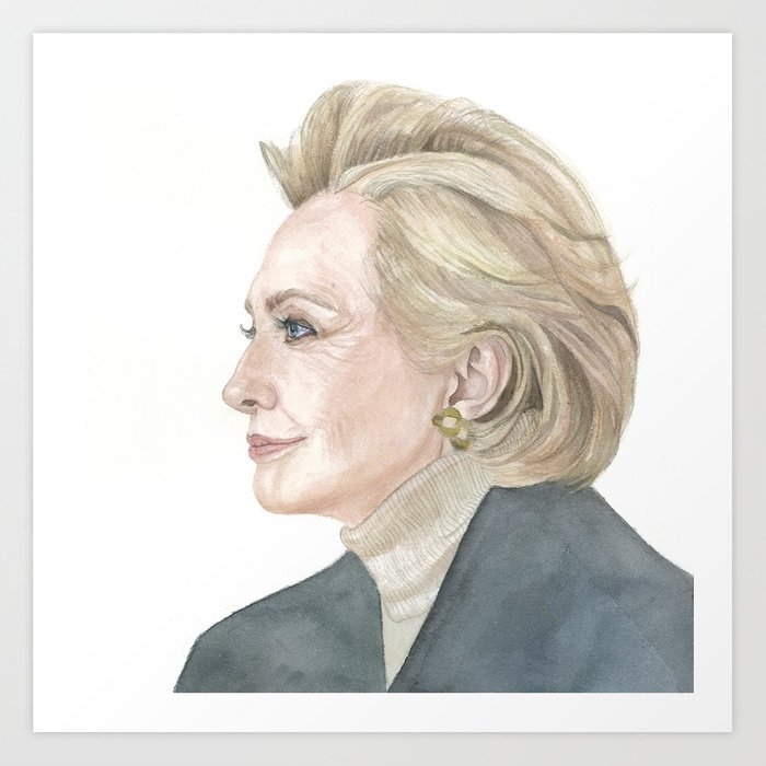 700x700 Portrait Of Hillary Clinton Art Print By Ak122 Society6 - Hillary Sketch