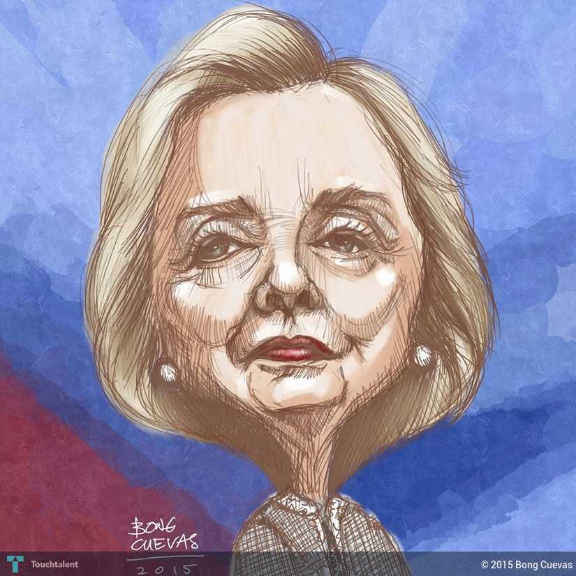 825x825 Caricature Sketch Of Hillary Clinton Touchtalent - Hillary Sketch