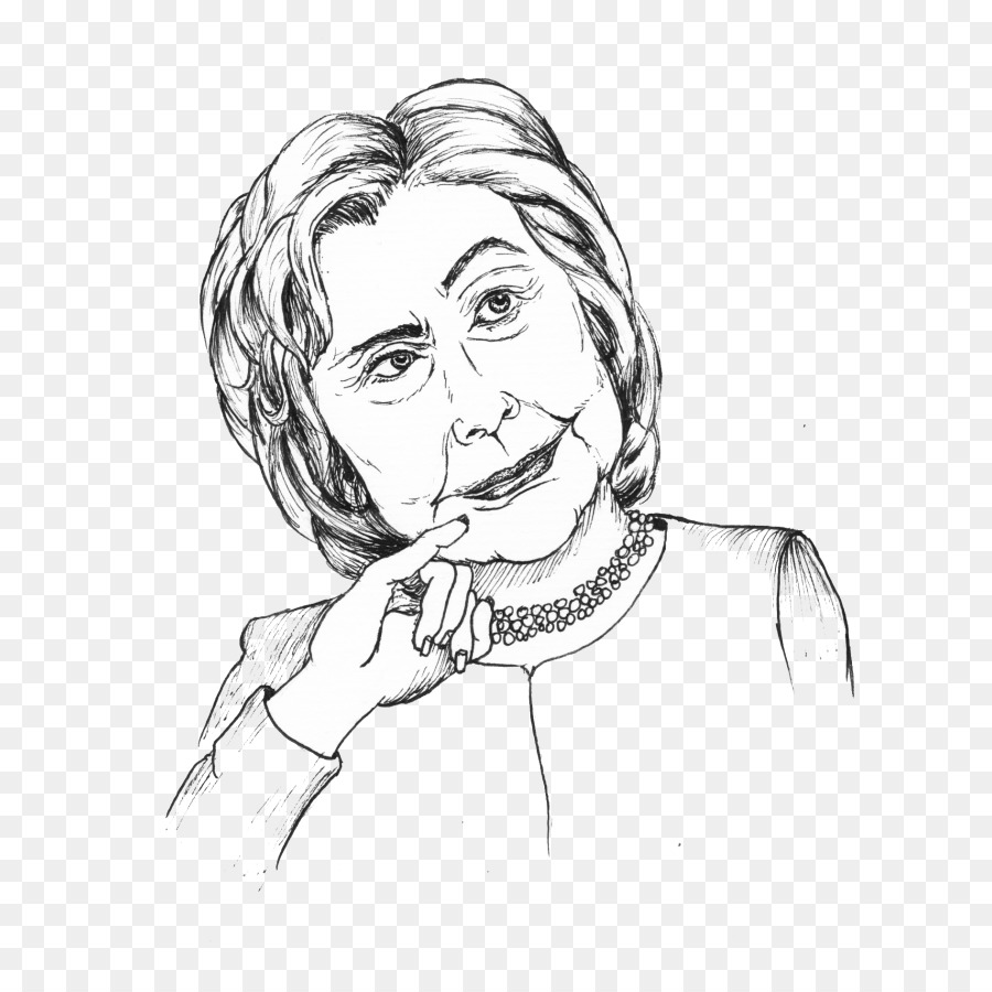 900x900 Drawing Art Face Sketch - Hillary Sketch