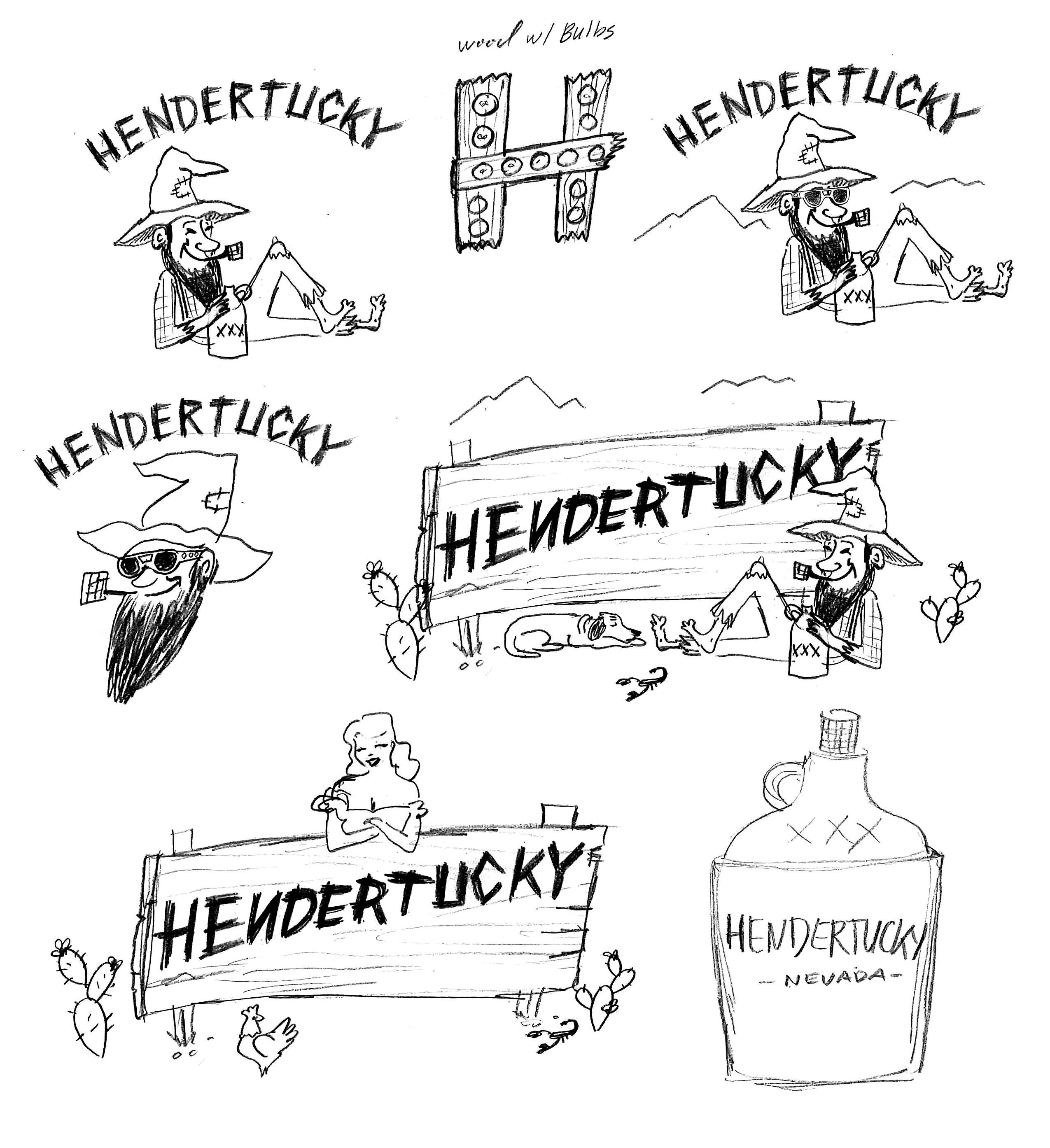 2550x2788 Hendertucky Logo Amp T Shirt Design Skillshare Projects - Hillbilly Sketches
