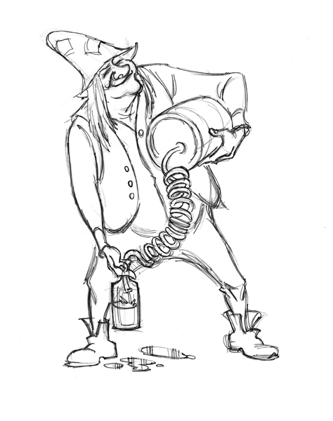 474x600 Michael Swofford Drawings John As Hillbilly - Hillbilly Sketches