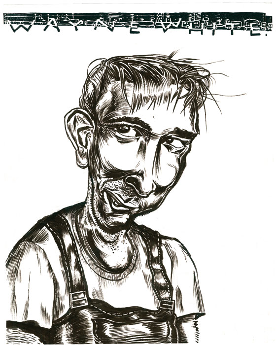 560x700 Wayne White Works On Paper - Hillbilly Sketches