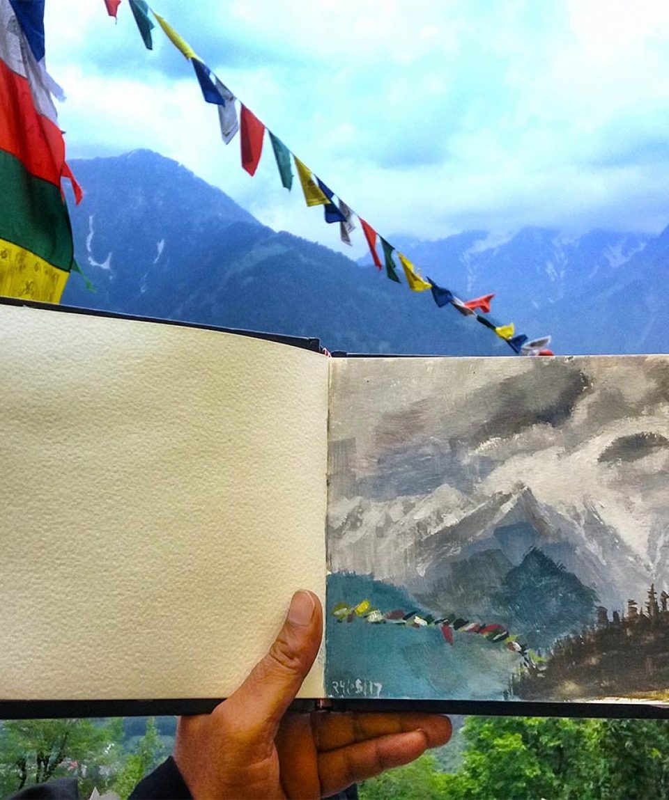 960x1149 Travel Sketching Trans Himalaya - Himalaya Sketch