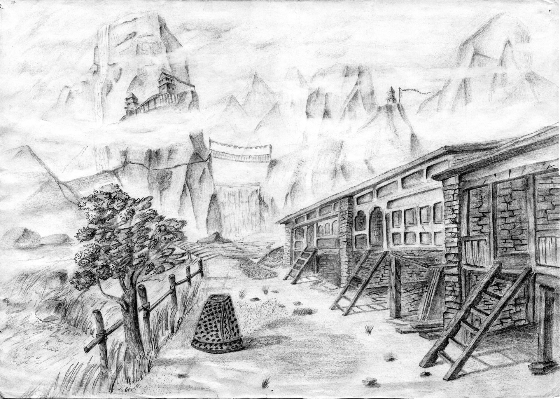 1920x1367 Artstation - Himalaya Sketch