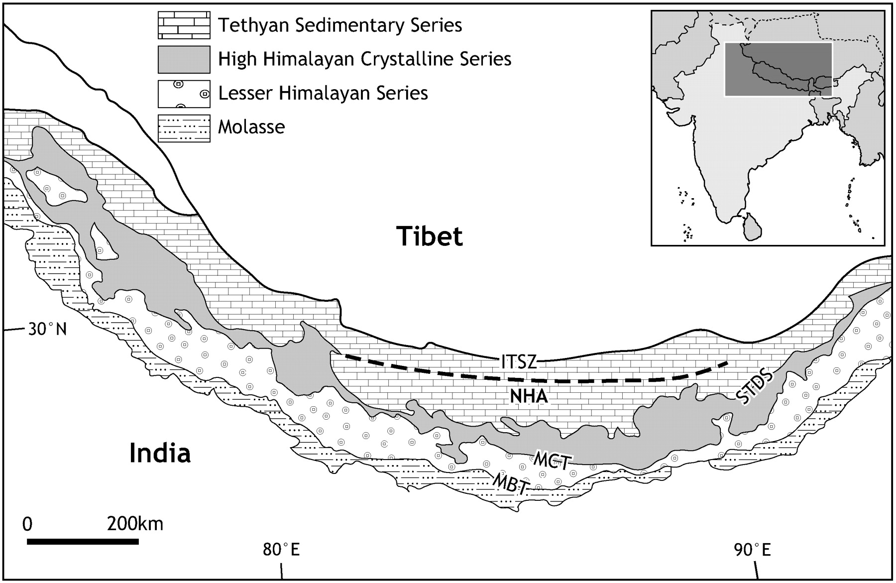1800x1171 Channel Flow And The Orogen A Critical Review - Himalaya Sketch