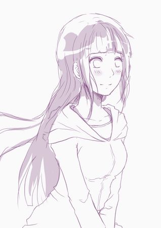 318x450 Hinata Sketch Hyuga Hinata Hinata, Hinata Hyuga - Hinata Sketch
