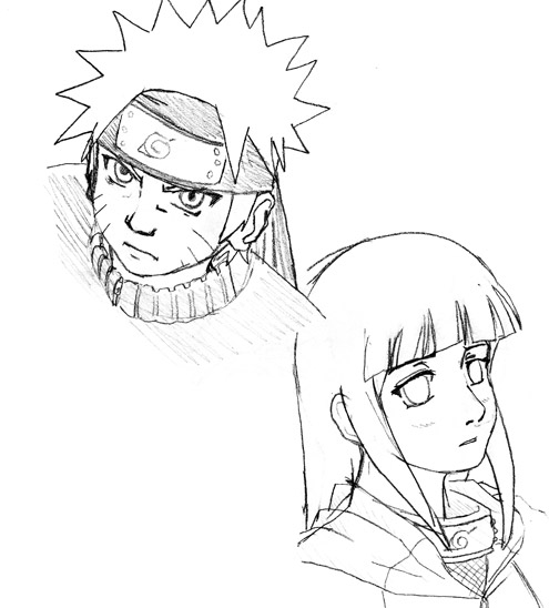 495x548 Naruto - Hinata Sketch