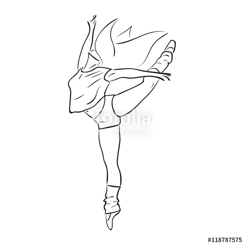 500x500 Hip Hop Woman Dancer Vector Sketch On White Stock Image And - Hip Hop Dance Sketch