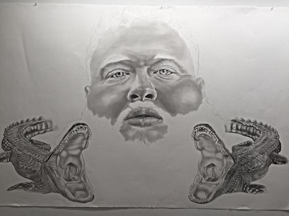 563x422 Life Sized Sketches Of Rap Artists Thequeenthrone, Double Tapped - Hip Hop Sketches