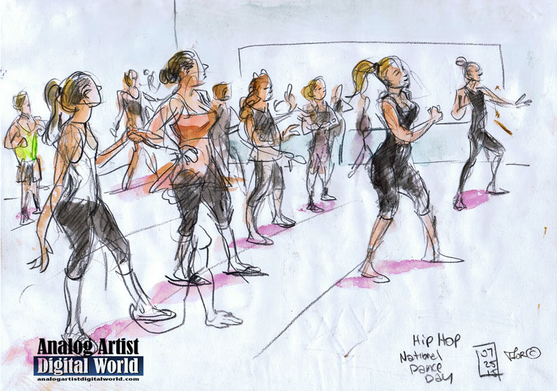 800x562 Analog Artist Digital World National Dance Day With A Hip Hop Flair. - Hip Hop Sketches