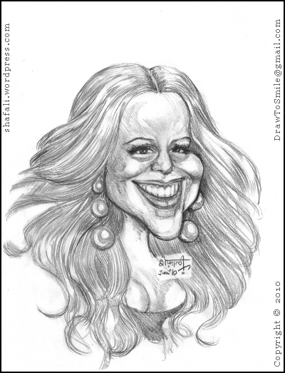 400x523 Caricaturecartoon Mariah Carey The Famous Hip Hop And Pop - Hip Hop Sketches