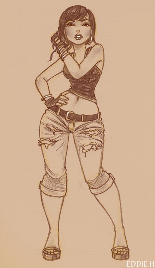 500x866 Hand On Hip By On @ - Hip Sketch