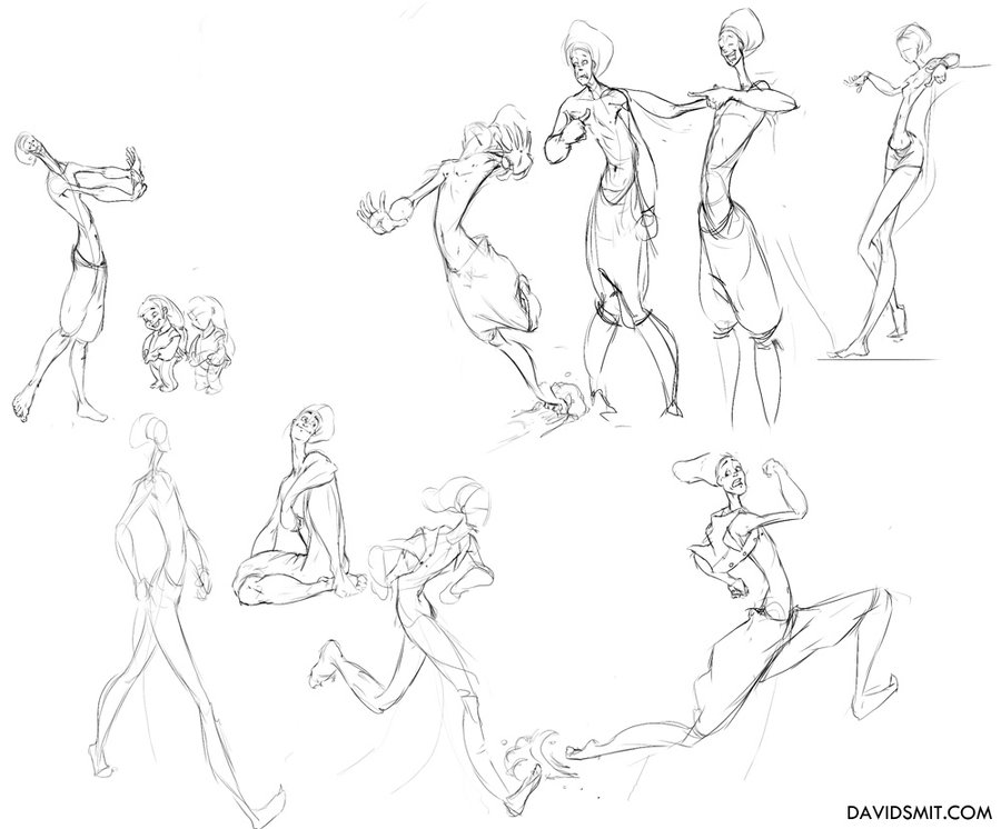 900x746 Hippie Gestures Sketches By Davidsmit - Hippie Sketches