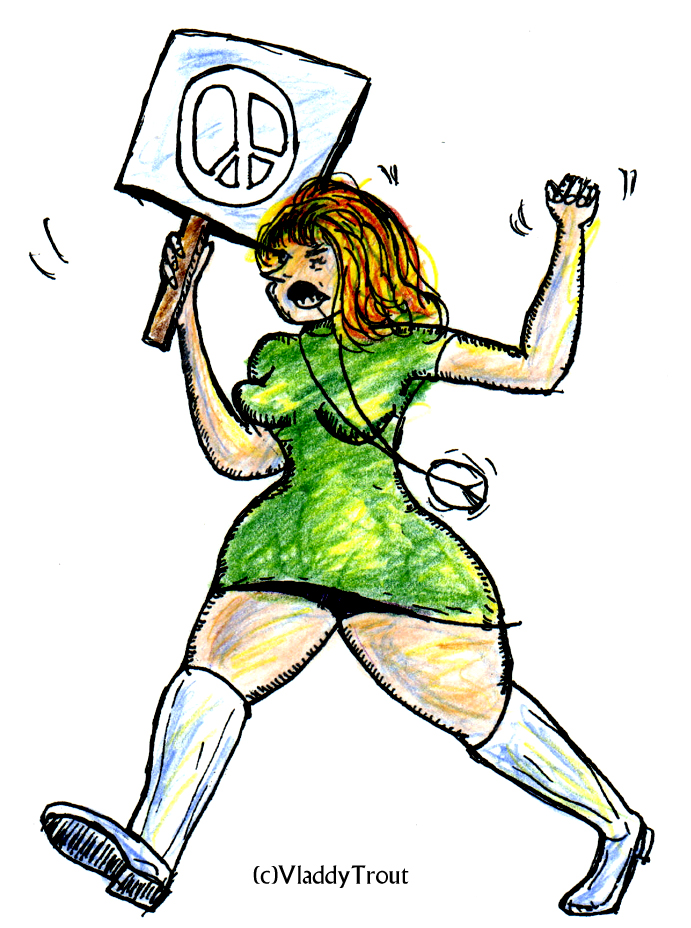 691x928 Hippie Chick Vladdytrout Sketches. Documenting My Madness And - Hippie Sketches