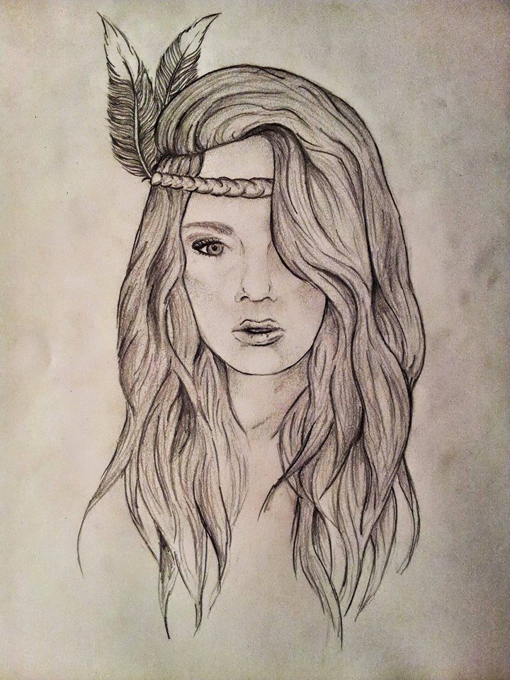 720x960 Hippie Girl Drawing - Hippie Sketches