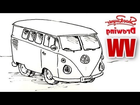 480x360 Drawn Vans Cartoon 3472486 - Hippie Van Sketch