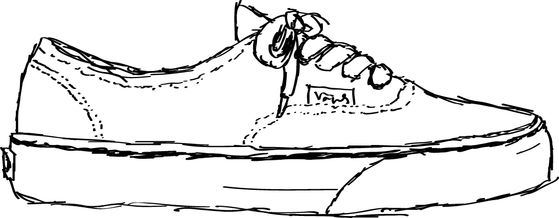 1094x427 Drawn Vans Simple - Hippie Van Sketch