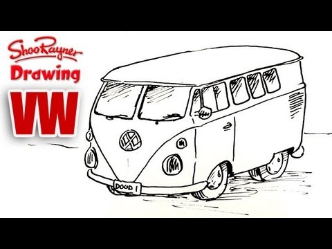 480x360 How To Draw A Vw Camper Van - Hippie Van Sketch