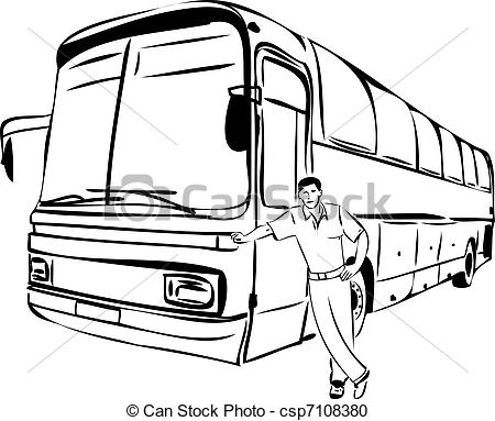 450x383 Bus Clipart Line Drawing - Hippie Van Sketch