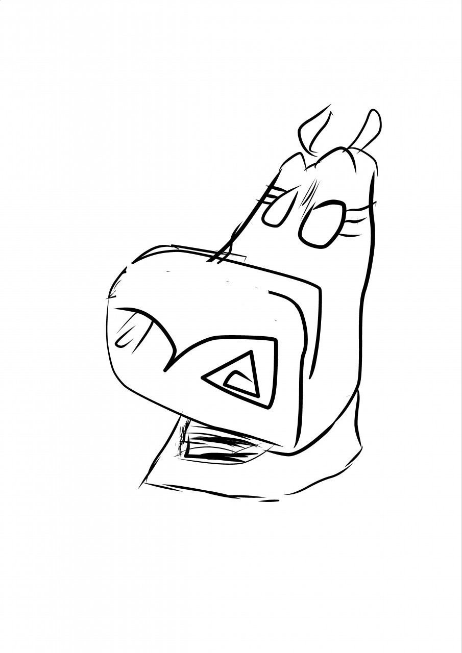 905x1280 Gloria Hippo Mask Sketch By Ghippa48 - Hippo Sketch