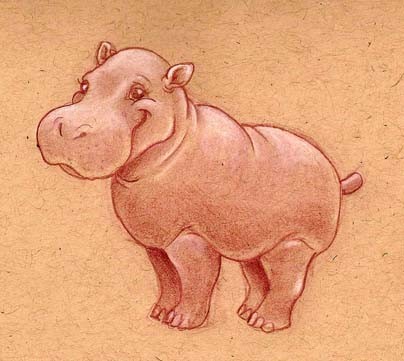 404x361 Hippo Sketch By Lauradollie D3eyde7 - Hippo Sketch
