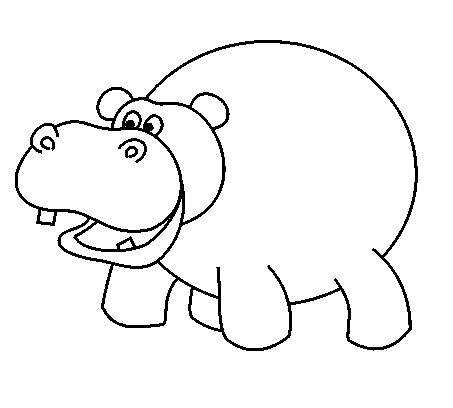 453x408 Hippopotamus Sketch Drawing Skill - Hippopotamus Sketch