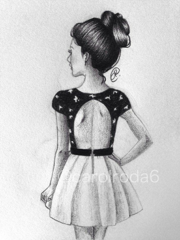 610x813 Tumblr Hipster Girl Drawing - Hipster Sketches