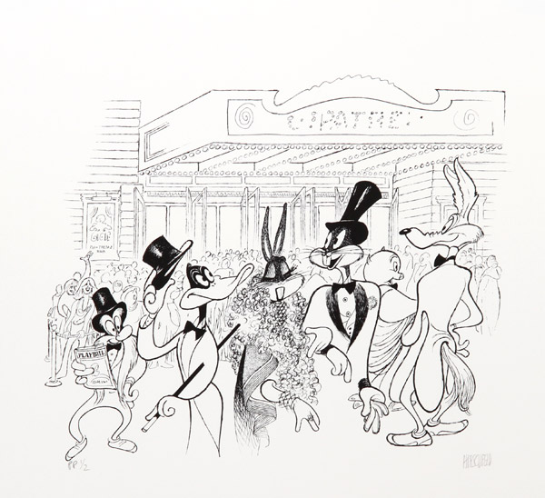 600x548 Al Hirschfeld Drawings And Prints - Hirschfeld Sketch