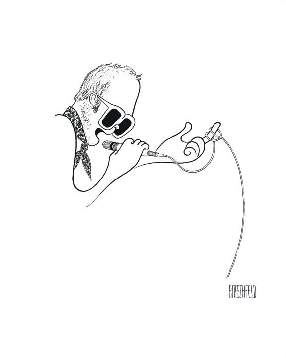 576x720 Elton John - Hirschfeld Sketch