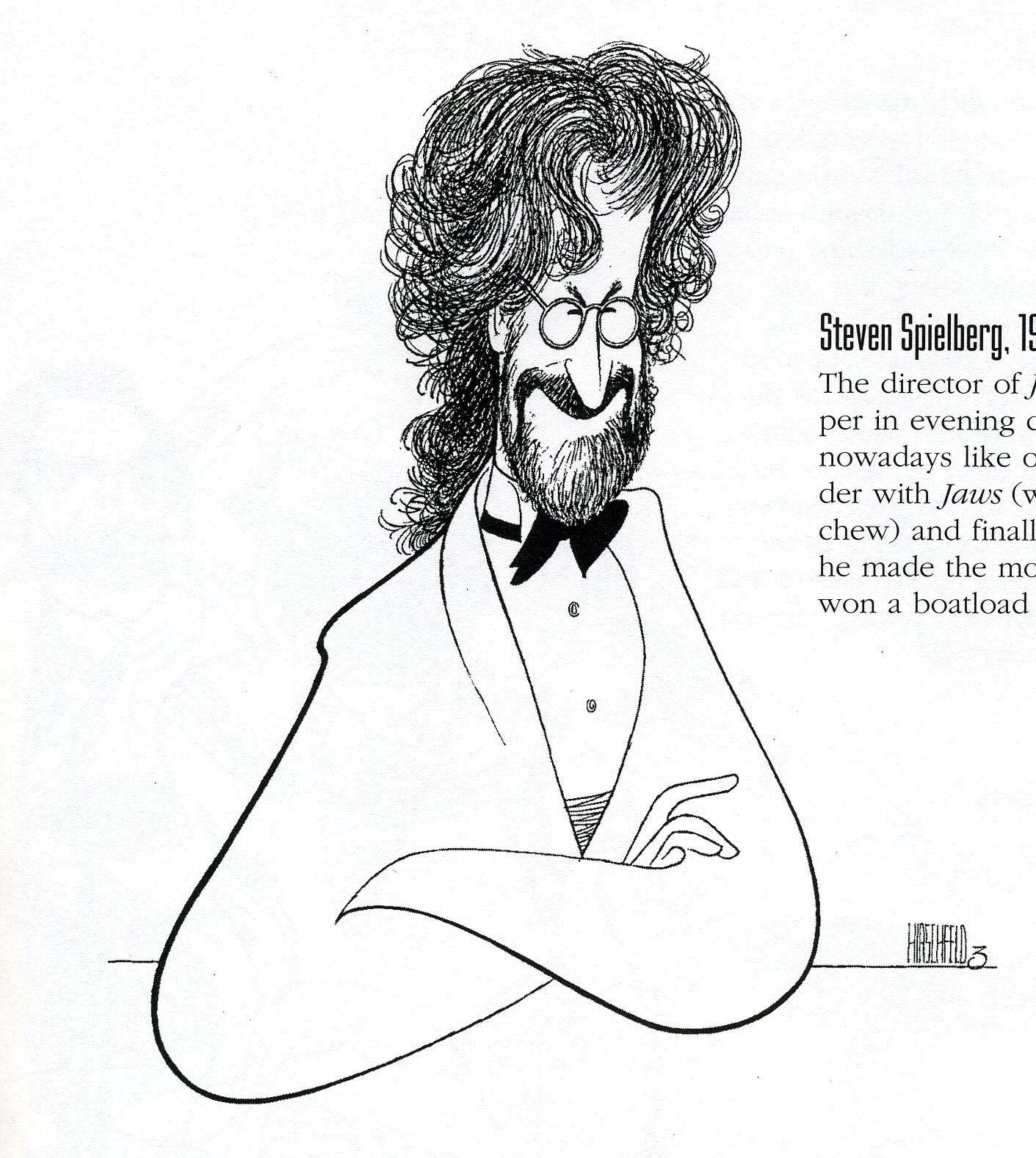 1411x1577 The Artist And The Stamp - Hirschfeld Sketch