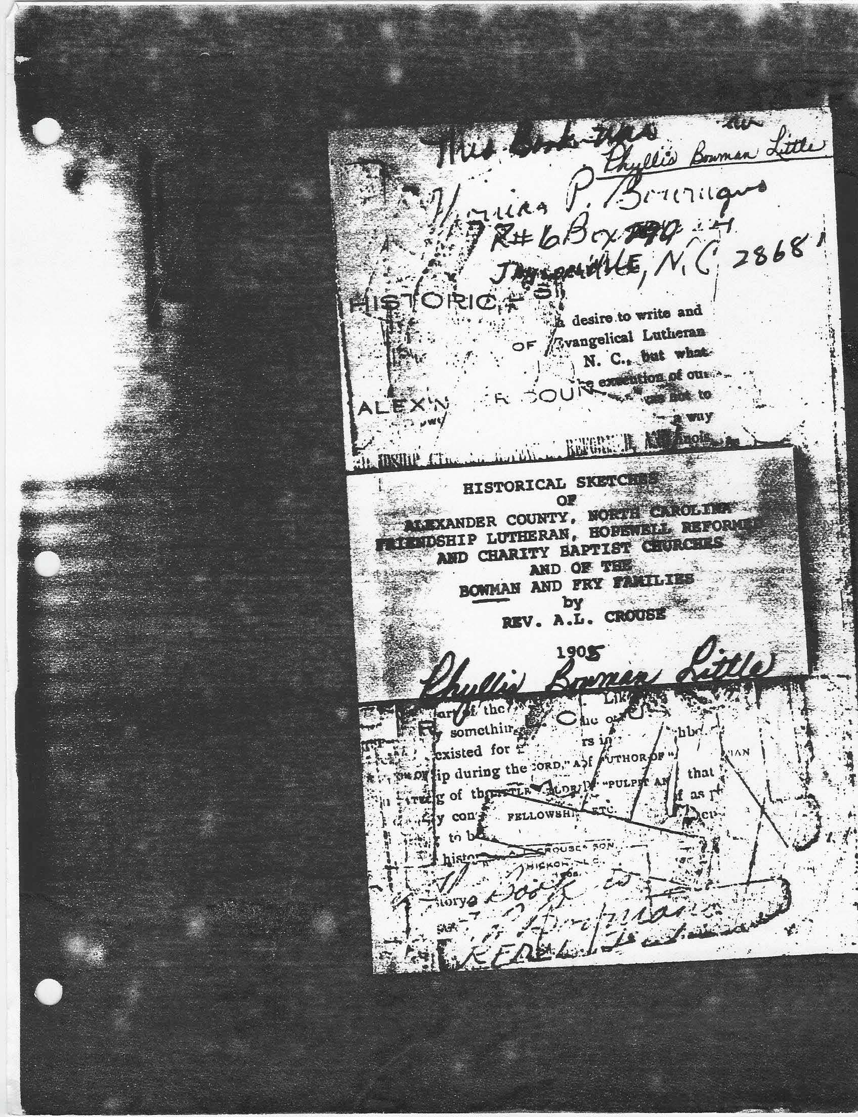 1696x2208 Historical Sketches Of Alexander County, North Carolina Friendship - Historical Sketches