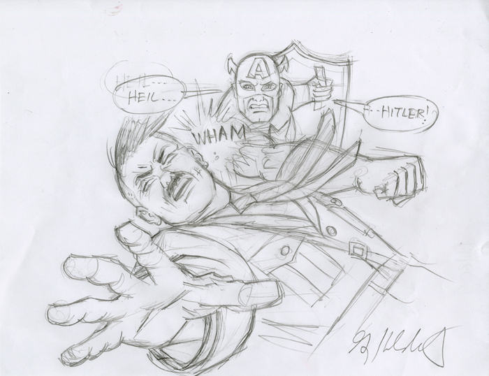 700x538 Funko Pop Captain America V Hitler Sketch Marvel Spiderwebart - Hitler Sketch