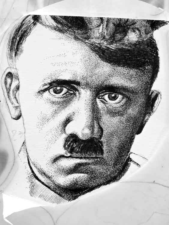 563x750 Through The Eyes Of John Baselmans Step By Step Other Vision Hitler - Hitler Sketch