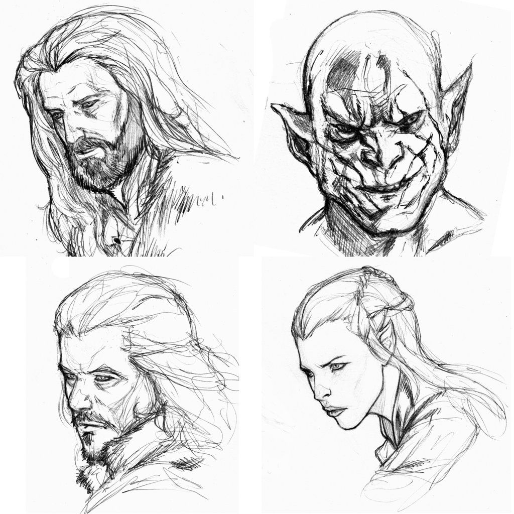 1024x1024 Hobbit Sketches By Arciah Sketch Sketches, The - Hobbit Sketches