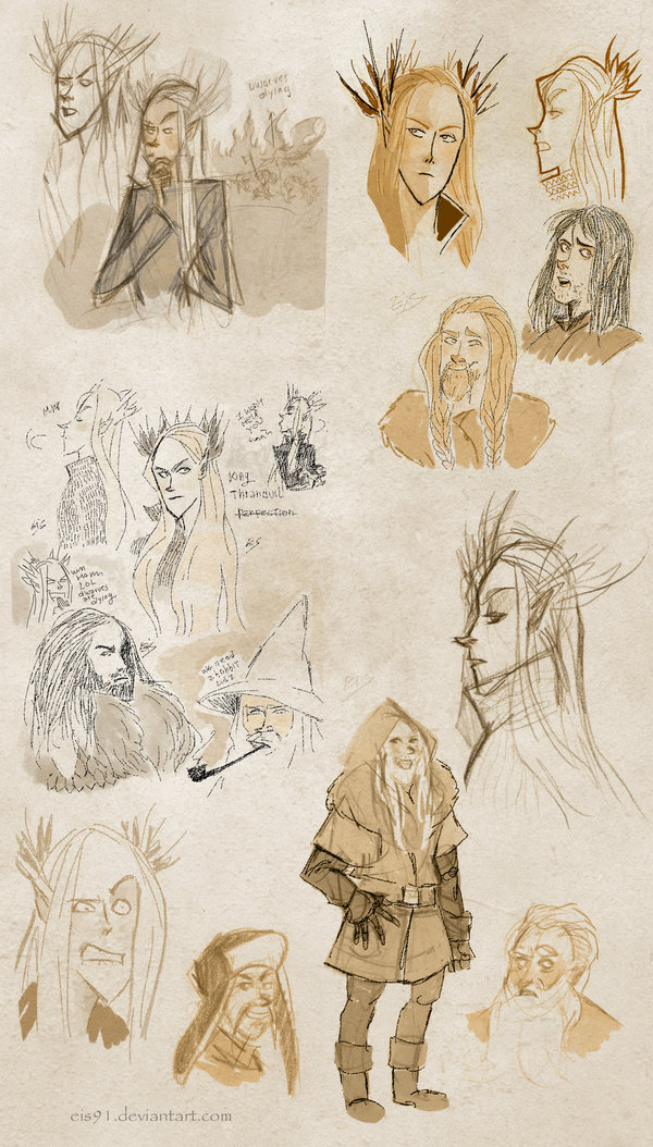600x1054 The Hobbit - Hobbit Sketches