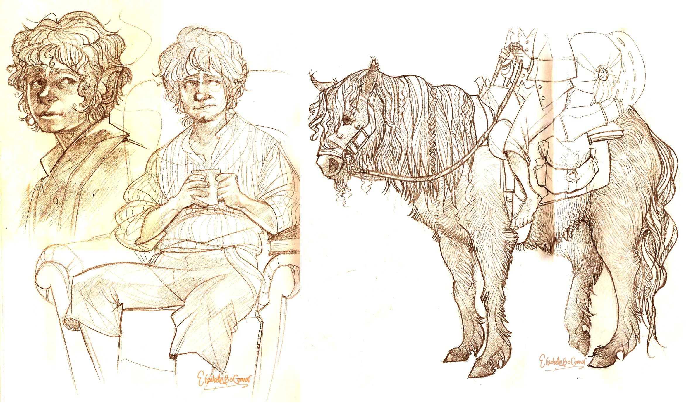 2379x1392 Hobbit Sketches Sketches Sketches, Sketch 2 And - Hobbit Sketches