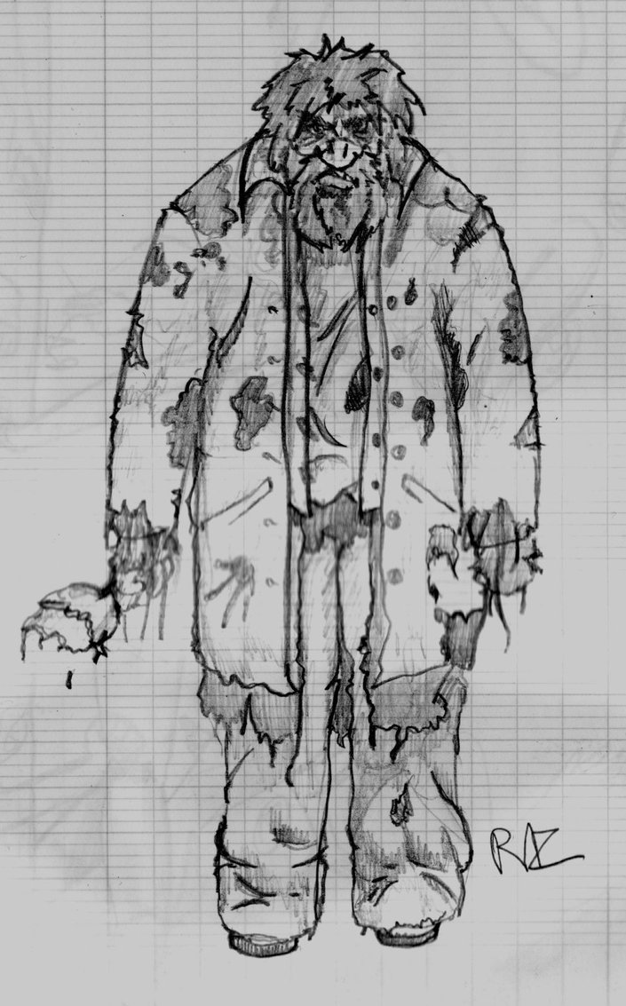 705x1133 Lobo Hobo Sketch By Razkurdt - Hobo Sketch