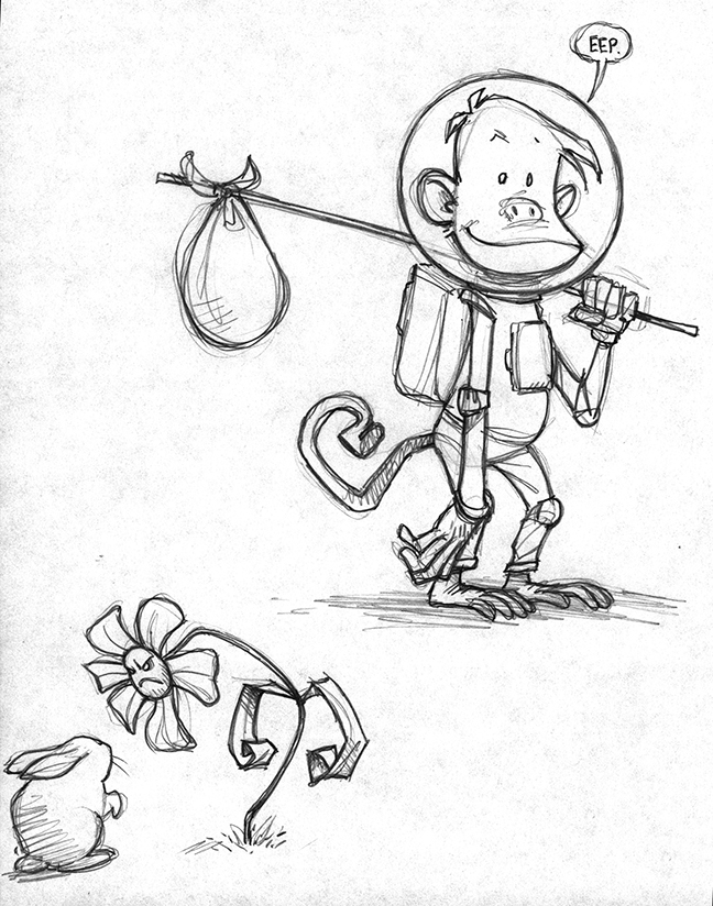648x824 Meeting Doodle Space Monkey Hobo And A Daunting Daisy Jaggedsmile - Hobo Sketch