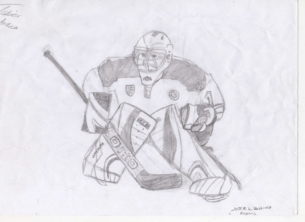 600x436 Hockey Goalie By Doggyandi - Hockey Goalie Sketch