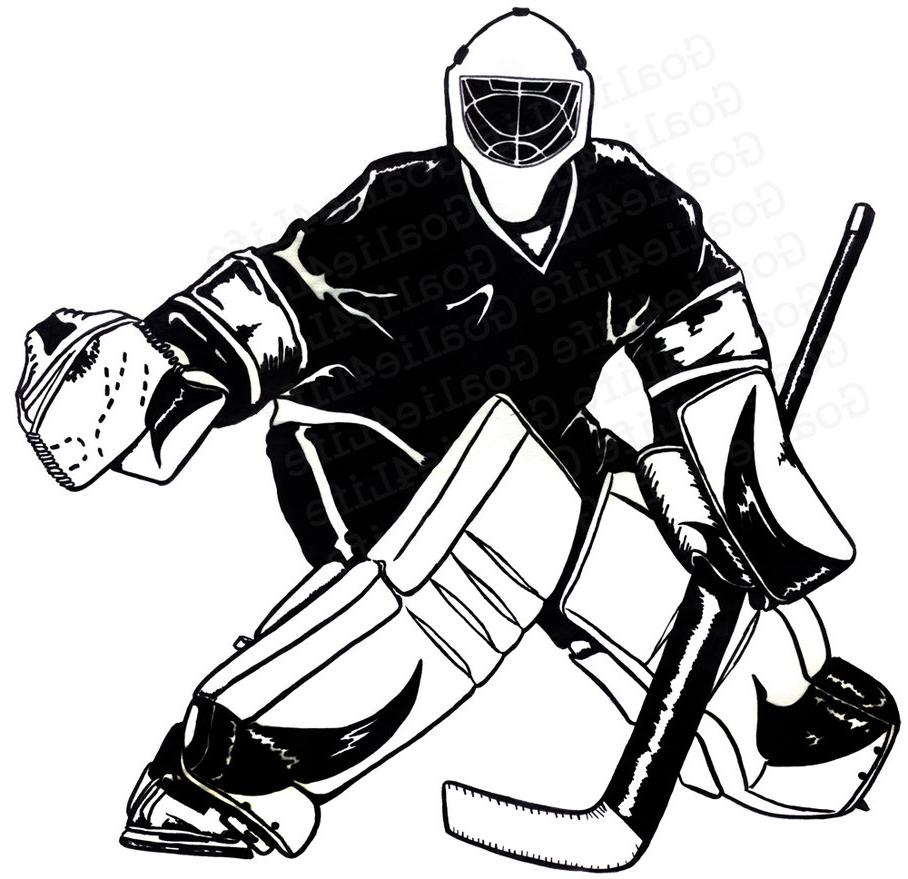 Hockey Goalie Sketch At PaintingValley.com | Explore Collection Of ...