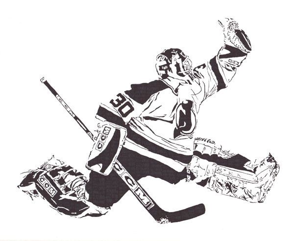 600x492 Wow! This Piece Of Art Is Stellar, Just Like - Hockey Goalie Sketch
