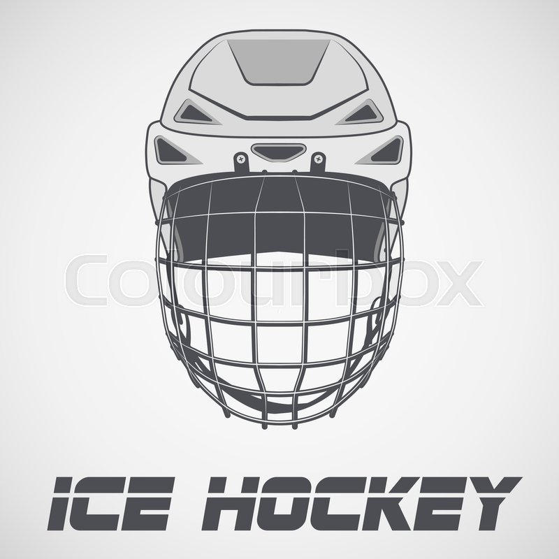 800x800 Classic Goalie Hockey Helmet Sketch Style. Ice And Grass Field - Hockey Goalie Sketch