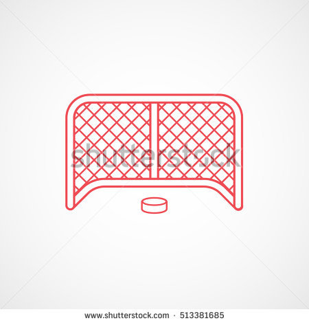 450x470 Collection Of Hockey Goal Drawing High Quality, Free - Hockey Net Sketch