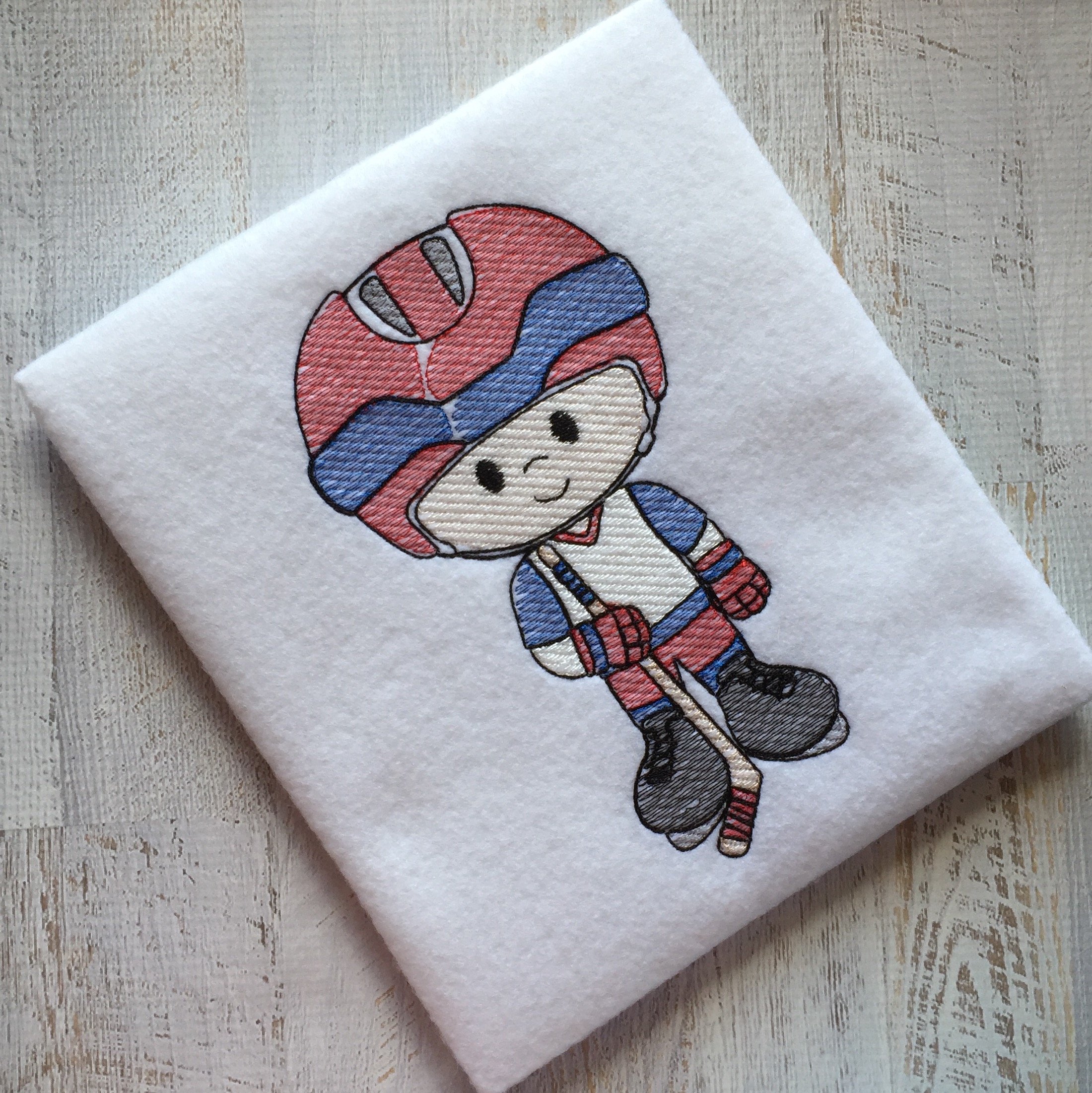 2200x2202 Hockey Player Sketch Embroidery Design - Hockey Player Sketch