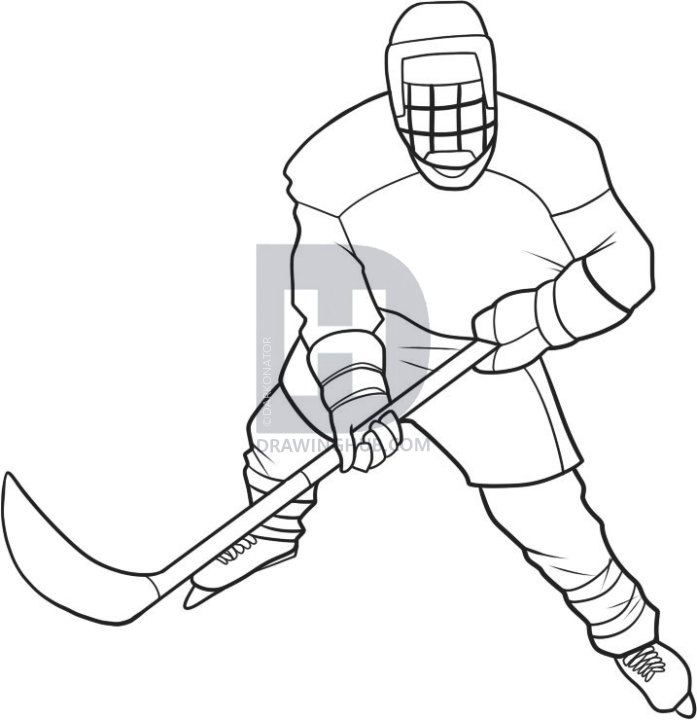 Featured image of post How To Draw A Hockey Player There are also cheerleaders girls
