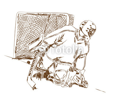 400x337 Sketch Of Ice Hockey Player In Vector Illustration. Buy Photos - Hockey Player Sketch