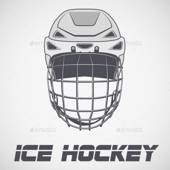 590x590 Hockey Helmet Sketch By Batareykin Graphicriver - Hockey Sketch